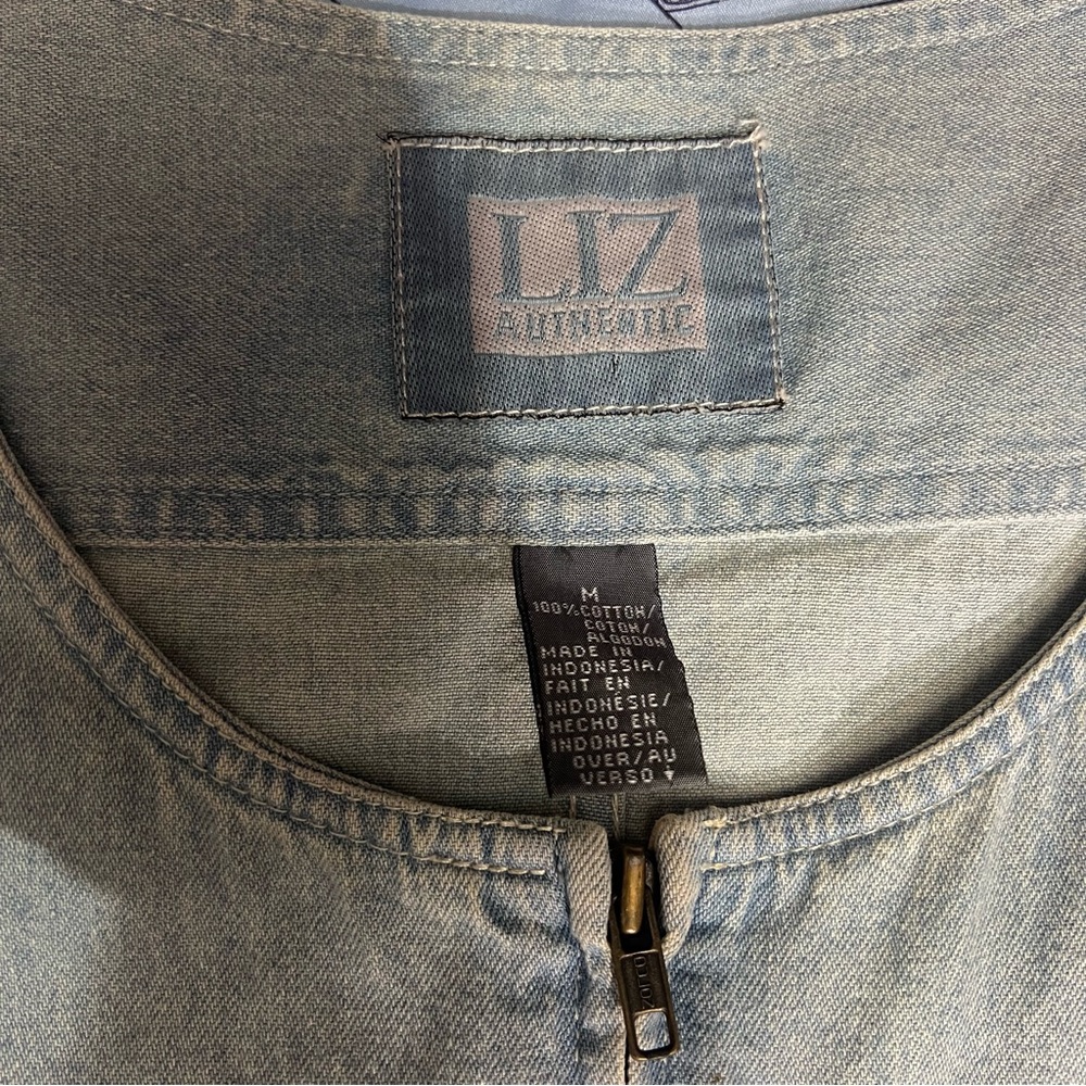 Liz Claiborne Denim Zip-Front Dress - Picture 2 of 9